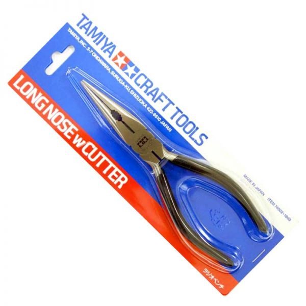 TAMIYA LONG NOSE PLIERS WITH CUTTER 74002