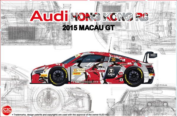 NUNU 1/24 CAR Audi R8 Lms Gt3 Gp Macau 2015 Fia-Gt