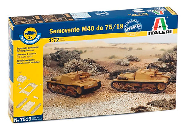 ITALERI 1/72 FIGURES SEMOVENTE M40 DA 75/18