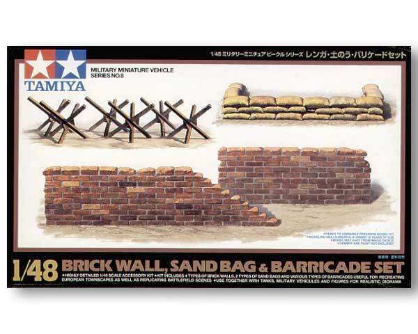 Tamiya 1/48 scale Diorama accessory kit Brick/Sandbag/Barricade Set