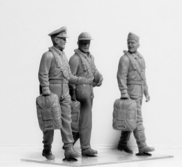 Scale Ww2 ICM 1/32 scale WW2 USAAF Pilots (1941-1945) (3 figures) | Fields of ...