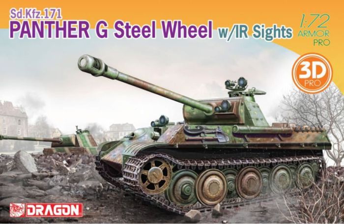 Dragon 1/72 Panther G Steel Wheel w/IR sight