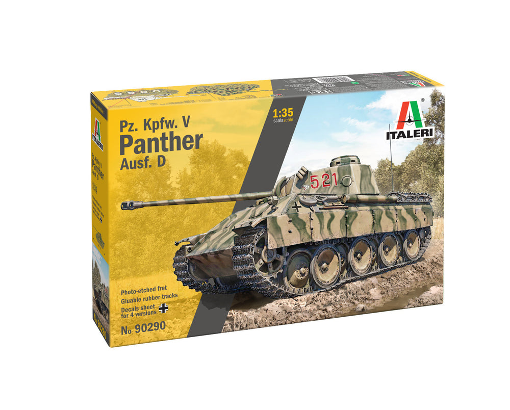 Italeri 1/35 Scale WW2 German Pz. Kpfw. V Panther Ausf. D tank model kit