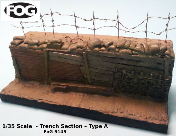 FoG Models 1/35 Scale  WW1 style Trench #1 - 200mm long, 90mm high and 70mm deep