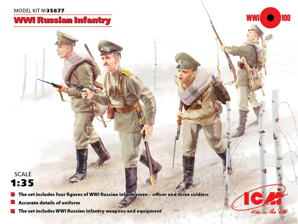 ICM 1/35 WW1  Russian Infantry (4 figures)