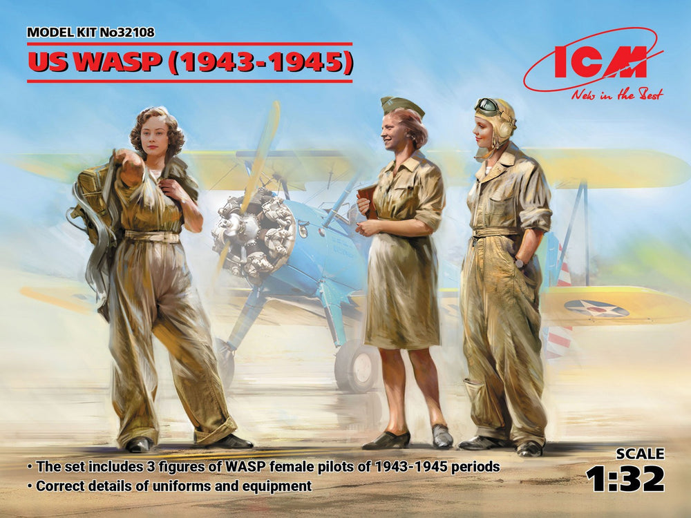 ICM 1/32 WW2 US WASP (1943-1945) (3 figures) (100% new molds)