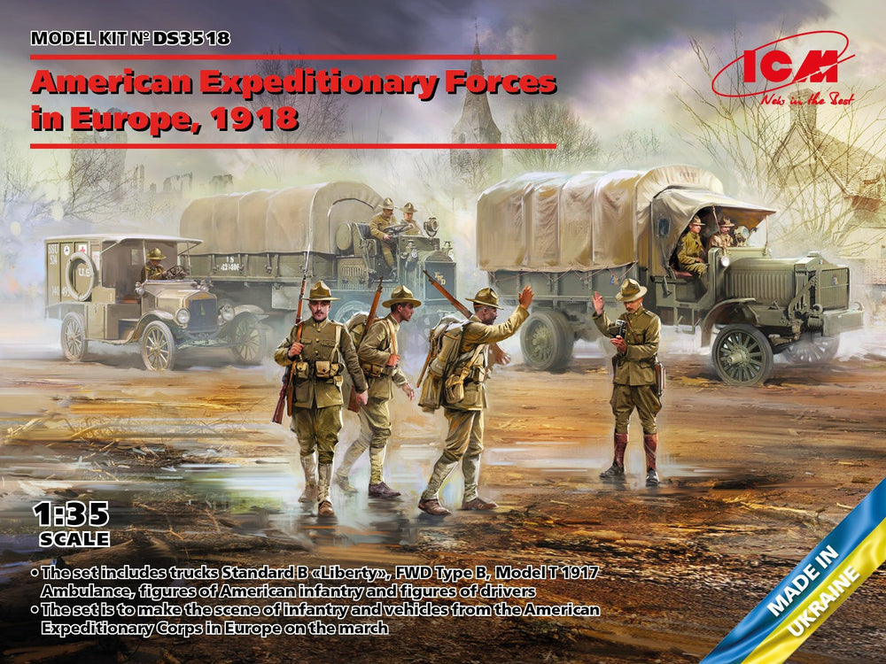 ICM 1/35 WW1 American Expeditionary Forces In Europe Set, 1918
