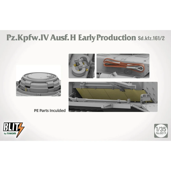 TAKOM 1/35 scale WW2 German Pz.Kpfw. IV. Ausf. H Early Production Sd.Kfz.161/2