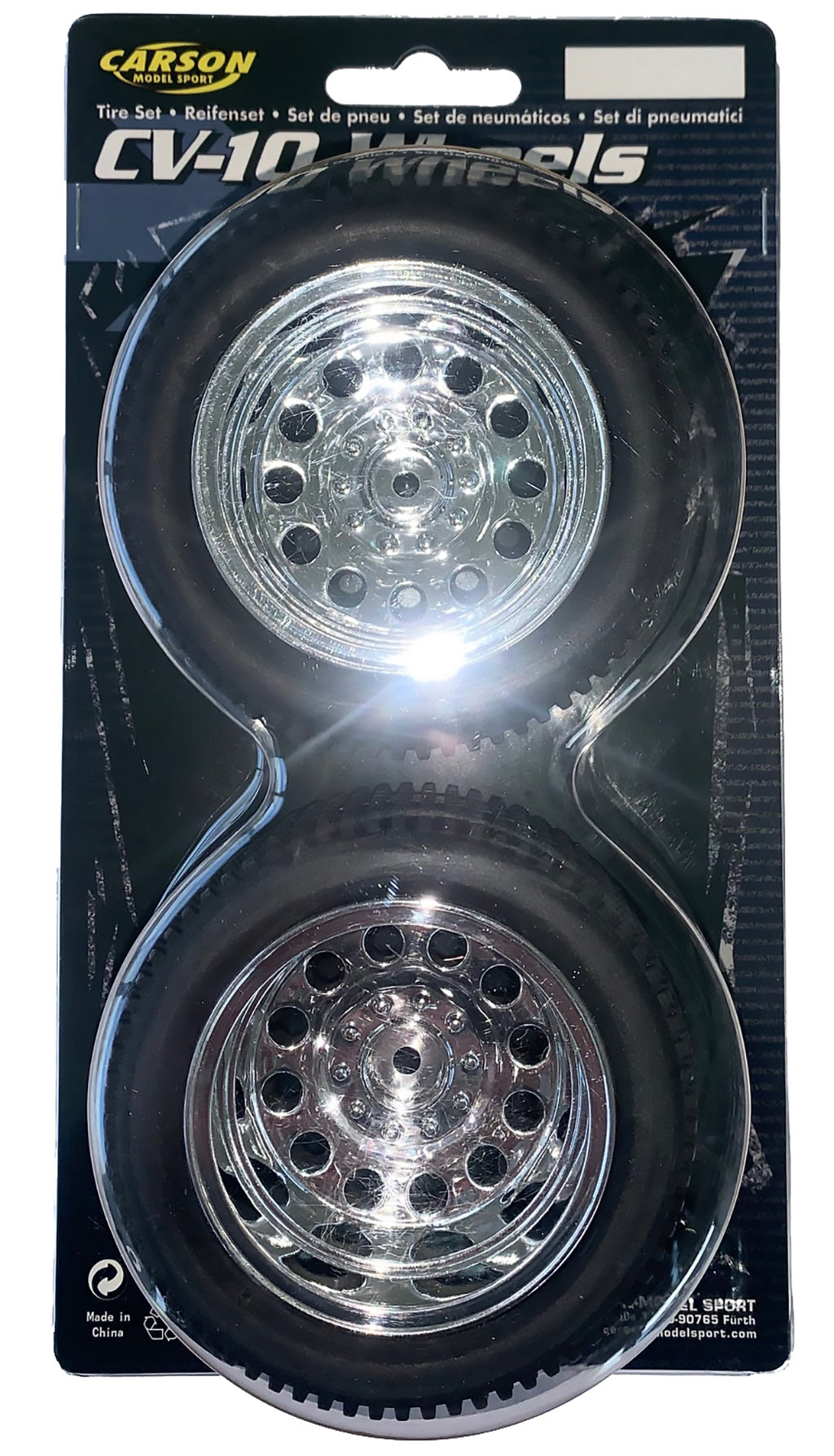 Carson Rims Carson CV10 Wheels 2 Pack Mud Tyre Set | Fields of Glory Models