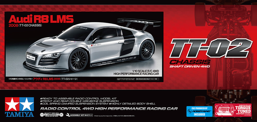 Tamiya RC 1/10 Audi R8 LMS 2008 (TT-02)