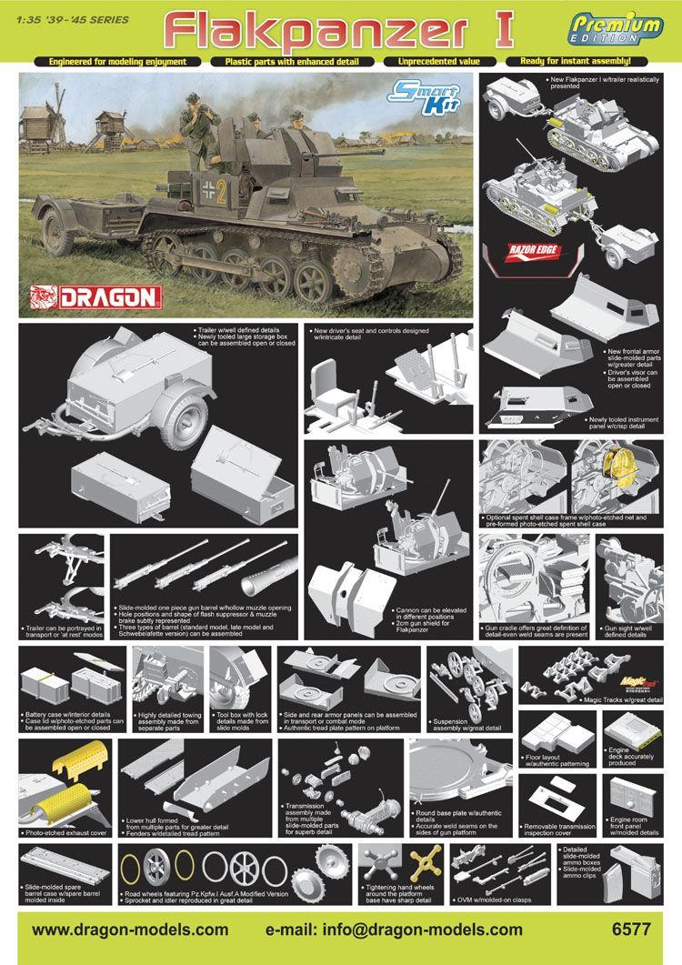 BAUSATZ DRAGON 6220 - 1:35 - 2cm Flak 38 auf Pz.Kpfw. I Ausf. A BAUSATZ DRAGON 6220 - 1:35 - 2cm Flak 38 auf Pz.Kpfw. I Ausf. A
