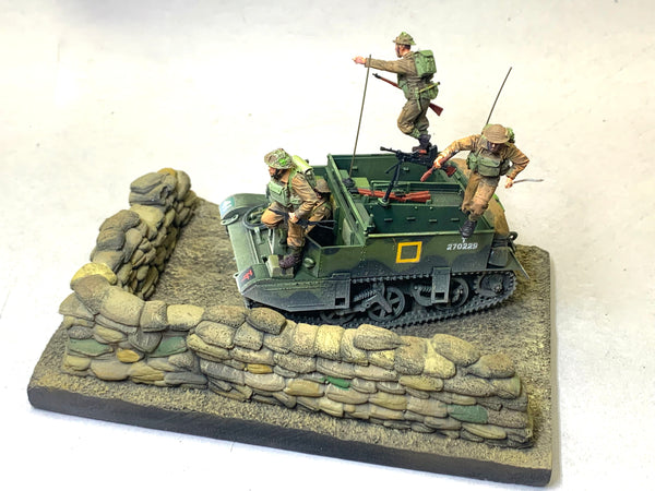 1/35 scale Sandbags Long L wall and Base 180mm x 130mm