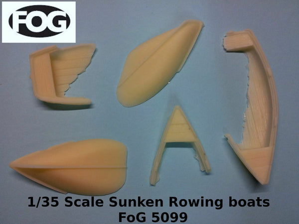 FoG Models 1/35 Scale Sunken Rowing boats (resin model kit)