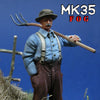 MK35 FoG models 1/35 Scale Civilian with hat and holding hay fork pitchfork