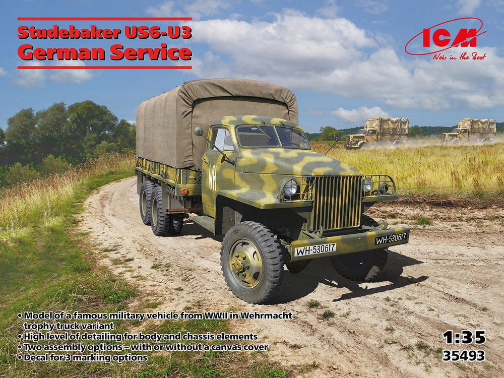 ICM 1/35 WW2 Truck Studebaker US6-U3 In German Service