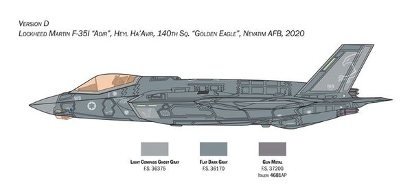 Italeri 1/72 Lockheed-Martin F-35A Lightning (Beast Mode) fighter aircraft model kit