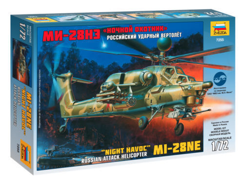 Zvezda 1/72 Soviet Mil MI-28N Russian Attack Helicopter 