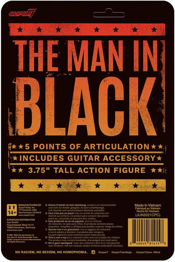 Super7 Johnny Cash The Man In Black ReAction Figure