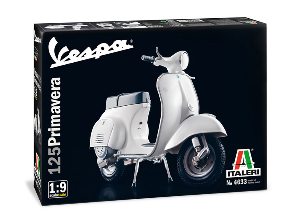 Italeri 1/9 scale Italian VESPA 125 PRIMAVERA bike model kit