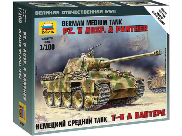 Zvezda 1/100 scale WW2 German PZ.KPFW V PANTHER AUSF G