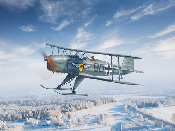 ICM 1/32 scale Bücker Bü 131D (Winter Version), WWII German Training Aircraft