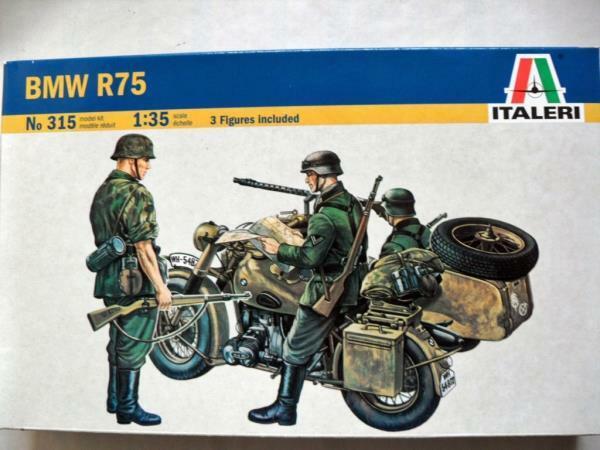 Italeri 1/35 scale WW2 German BMW R75 with Sidecar