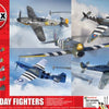 Airfix 1/72 D-Day Fighters Gift Set 1 x North American P-51D Mustang 1 x Supermarine Spitfire Mk.IX 1 x Hawker Tempest 1 x Messerschmitt Bf-109G-6 1 x Focke Wulf Fw-190