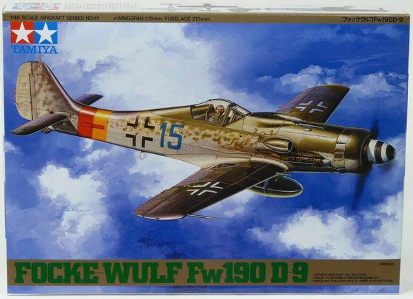TAMIYA 1/48 Scale AIRCRAFT WW2 German FOCKE-WULF FW190 D-9 fighter plane