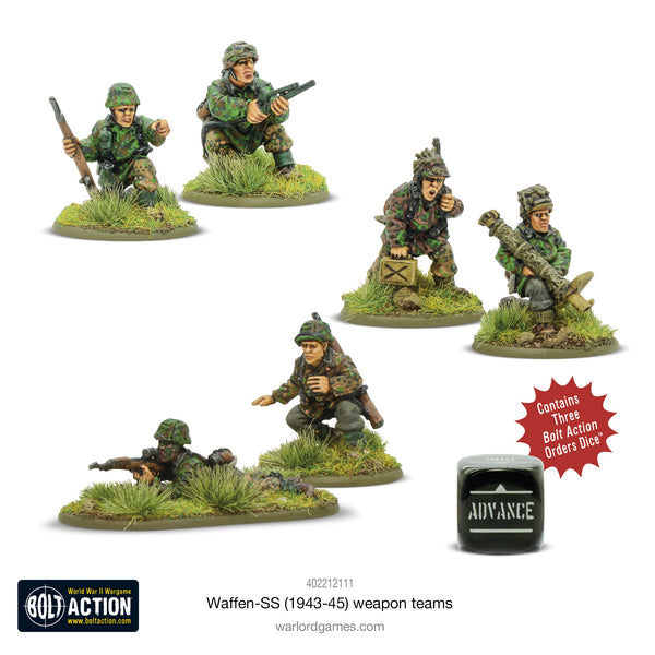 Warlord Games 28mm - Bolt Action WW2 German Waffen-SS (1943-45) weapons teams
