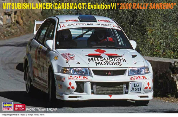 Hasegawa 1/24 Mitsubishi Lancer Evolution VI 2000 Rally Sanremo Kit