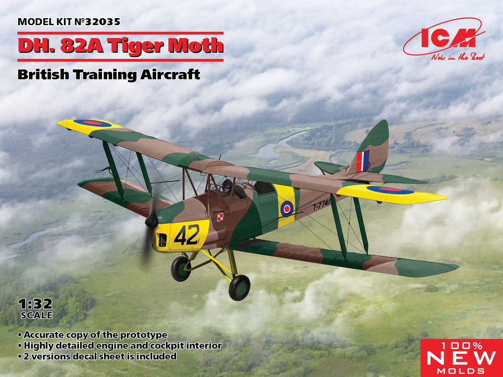 ICM 1/32 WW2 D.H. 82A Tiger Moth, British Training Aircraft