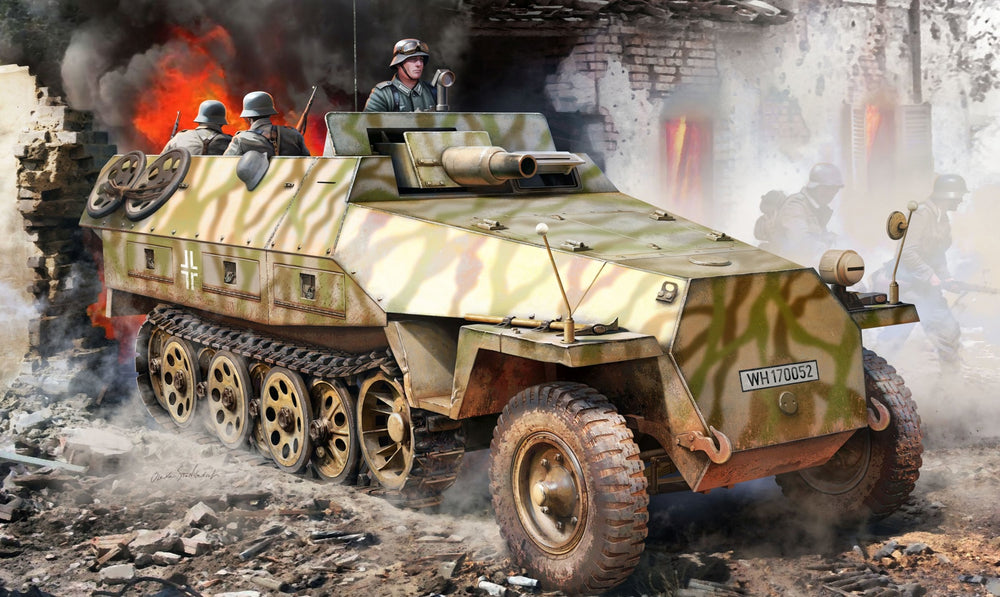Dragon 1/35 scale WW2 German Sd.Kfz.251/9 Ausf.D mit 7.5cm Kanone 37