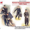 ICM 1/35 WW2 German Armoured Vehicle Crew (1941-1942) (4 figures and cat)