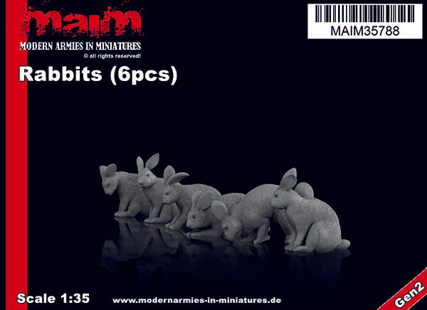 MaiM 1/35 scale Rabbits / Rabbits (6pcs)