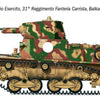 Italeri 1/35 scale MILITARY WW2 Italian Carro Armato L6/40 Light Tank model kit