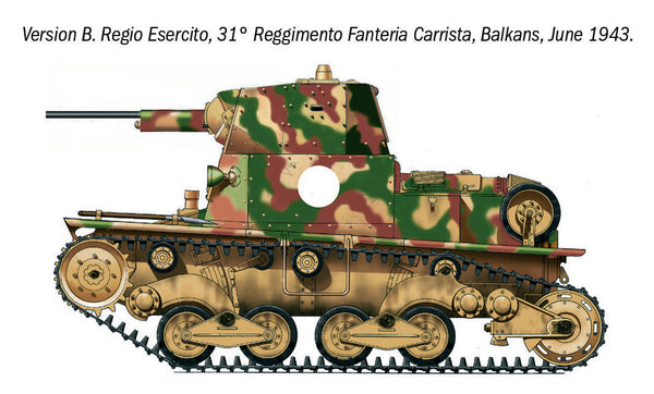 Italeri 1/35 scale MILITARY WW2 Italian Carro Armato L6/40 Light Tank model kit