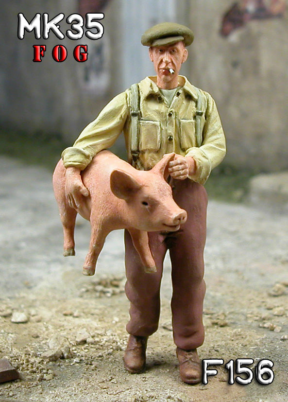 MK35 FoG models 1/35 Scale Civilian carrying little pig