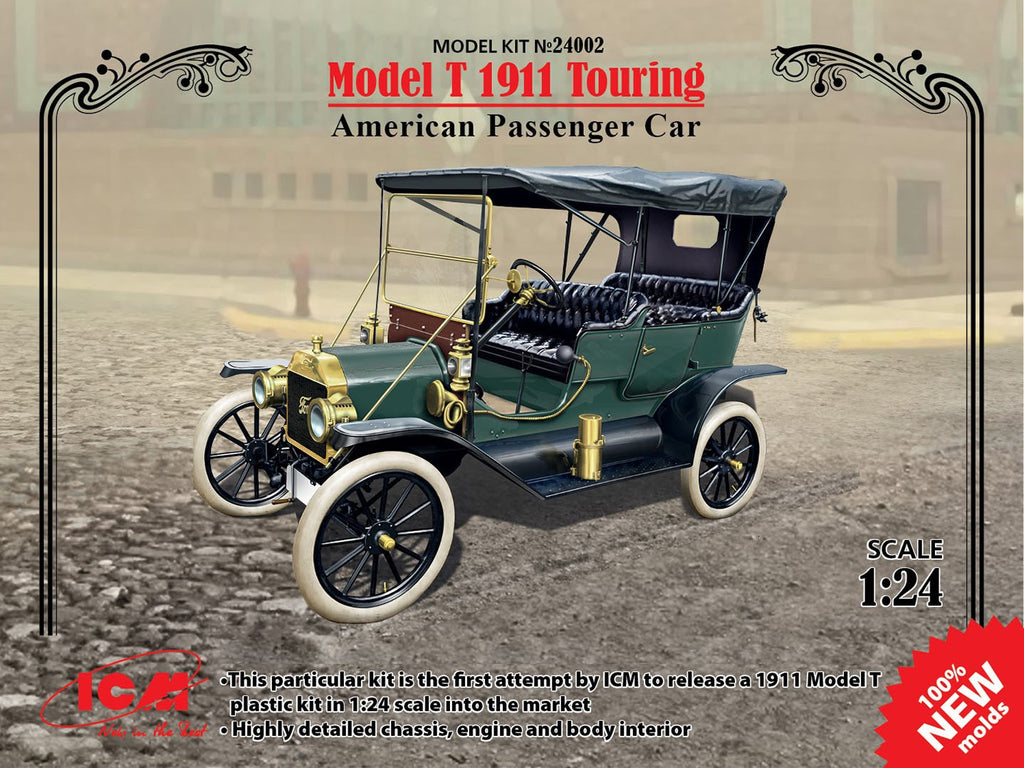 ICM 1/24 Model T 1911 Touring, American Passenger Car | Fields of Glory ...
