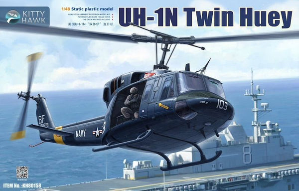 Kittyhawk 1/48 UH-1N Huey twin helicopter model kit