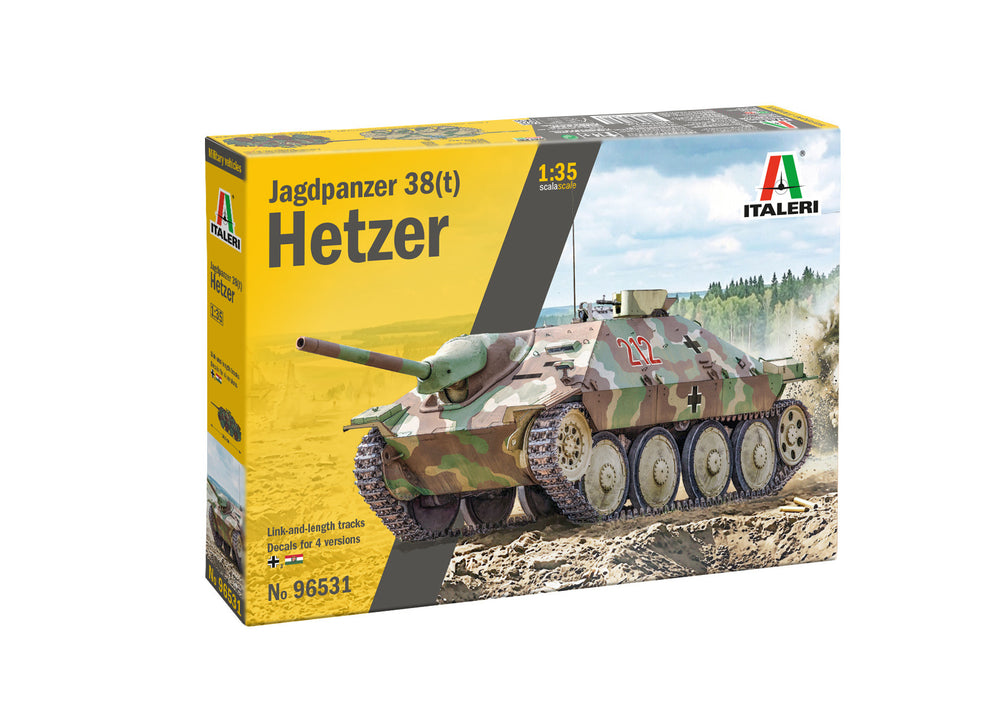 Italeri 1/35 Scale MILITARY WW2 German Jagdpanzer 38(t) Hetzer tank model kit