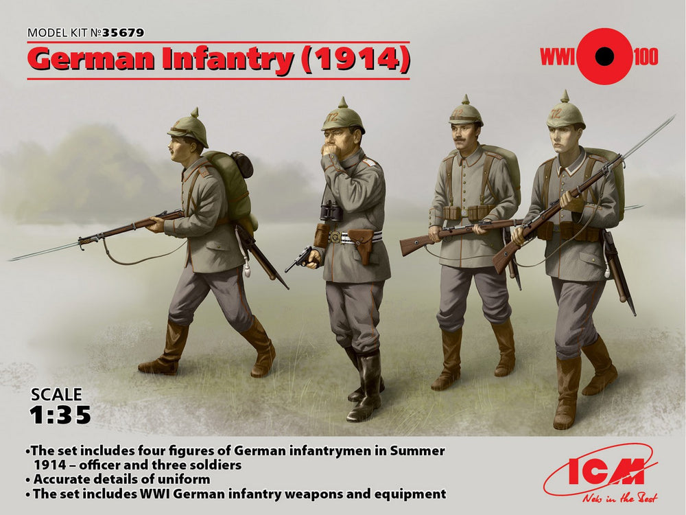 ICM 1/35 WW1 German Infantry (1914) (4 figures)