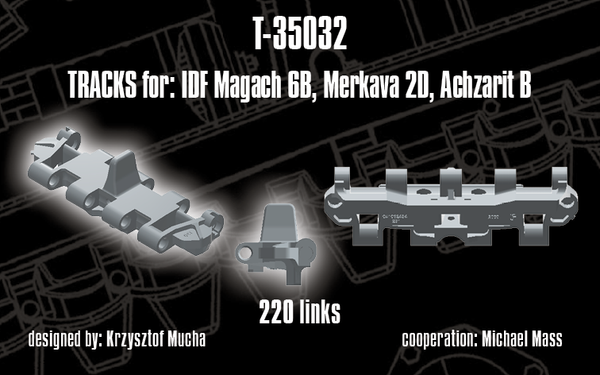 Quick Tracks 1/35 scale Tracks for IDF Magach 6B, Merkava 2D, Achzarit B