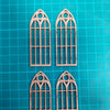 1/35 scale laser cut wooden Small Church windows (4 pcs)