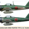 Hasegawa 1:72 Mitsubishi A6M2B/A6M3 Zero Fighter Type 21:22 Rabaul Ace Set Kit