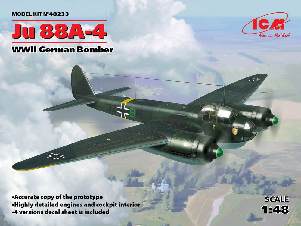 ICM 148 WW2 Ju 88A-4, WWII German Bomber