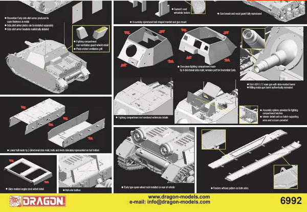 Dragon 1/35 WW2 German Sd.Kfz.166 Stu.Pz.IV 'Brummbär' Early Production