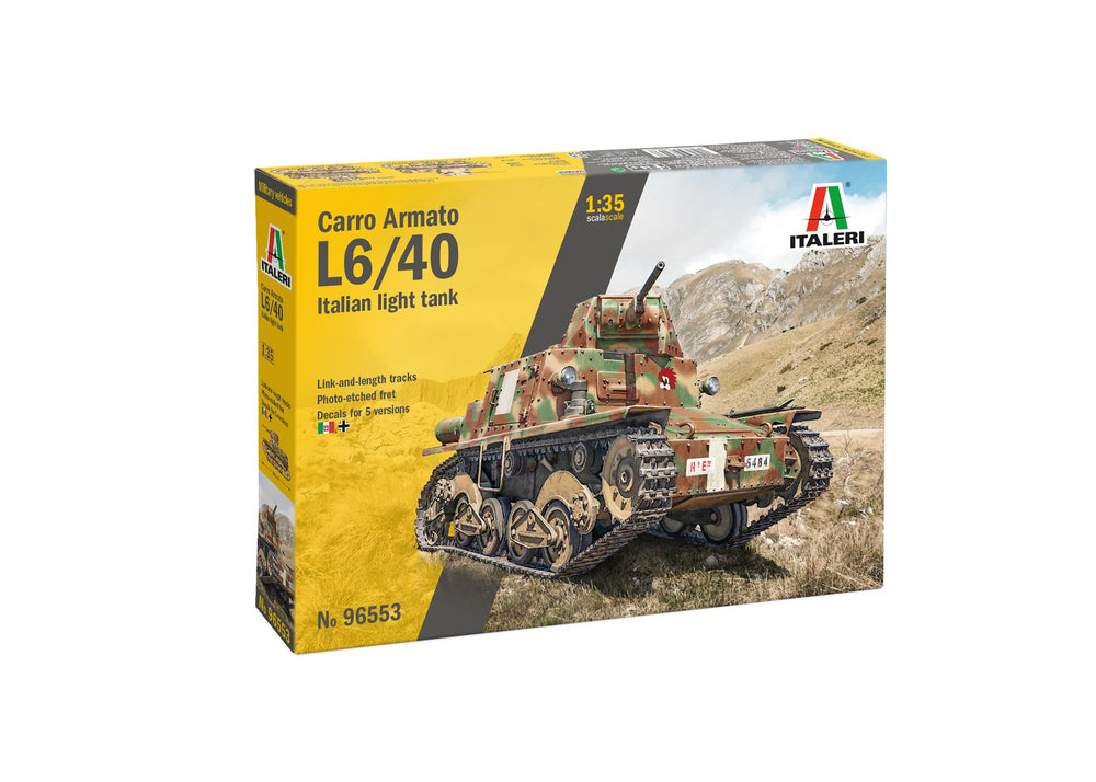 Italeri 1/35 scale MILITARY WW2 Italian Carro Armato L6/40 Light Tank model kit