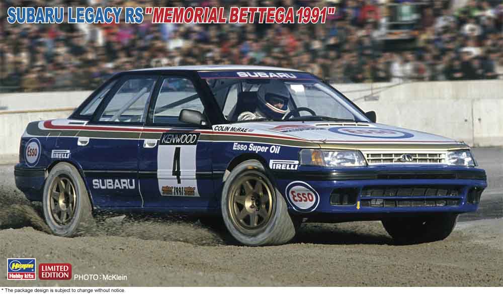 Hasegawa 1/24 scale 1991 Subaru Legacy RS Memorial Bettega Car model Kit
