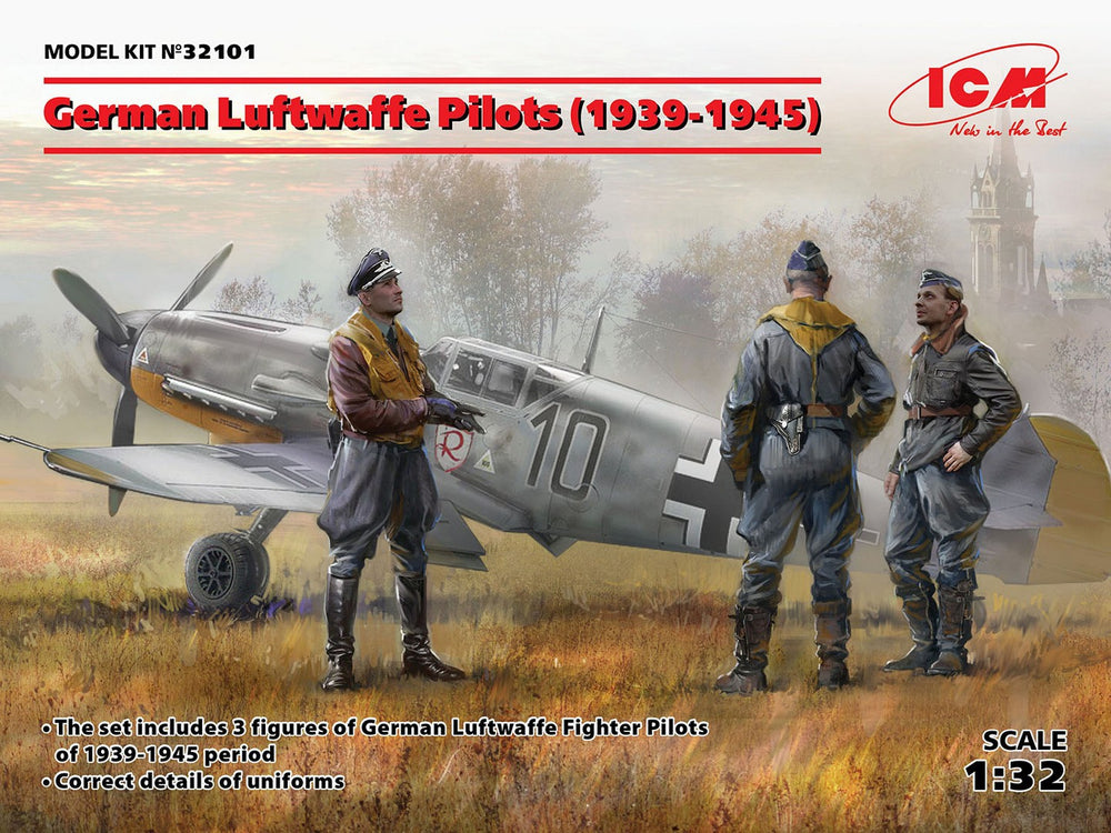 ICM 1/32 WW2 German Luftwaffe Pilots (1939-1945) (3 figures)