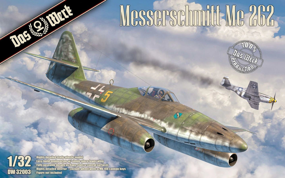 Das Werk 1/32 scale WW2 Messerschmitt Me-262 jet fighter plane